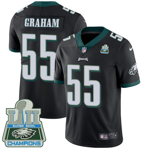 Nike Eagles #55 Brandon Graham Black Alternate Super Bowl LII Champions Men's Stitched NFL Vapor Untouchable Limited Jersey